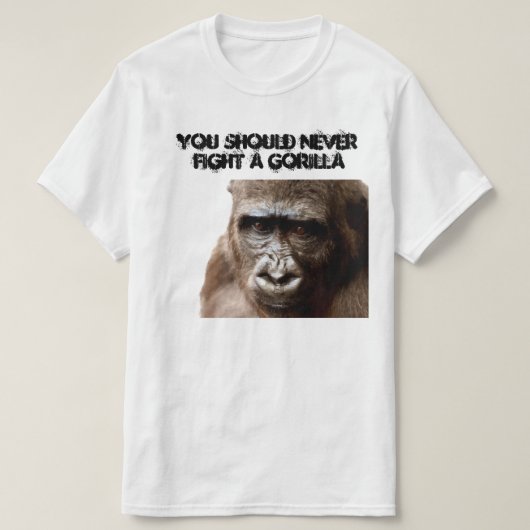 Funny Angry Macho Gorilla Humore Affe T - Shirt (Design vorne)