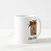 Funny Angry Man Face Funny Cartoon Kaffeetasse (VorderseiteRechts)