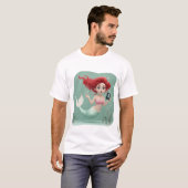 Funny Angry Mermaid No Signal Underwater Art. T-Shirt (Vorne ganz)