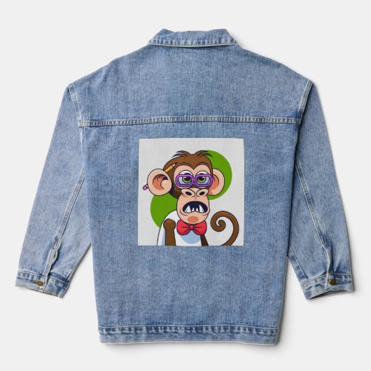 Funny Angry Monkey Jeansjacke (Rückseite)