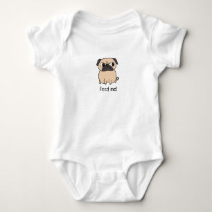 Funny Angry Mops - Füttre mir Baby Strampler