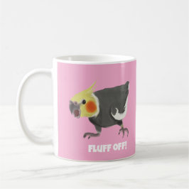 Funny Angry Normal Grey Cockatiel Fluff Off Kaffeetasse