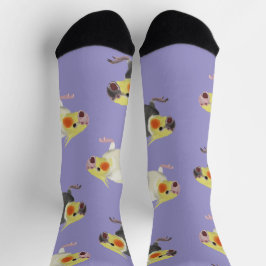 Funny Angry Normal Grey Lutino Cockatiels Socken