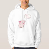 Funny Angry Pig Now Whaat Pullover Hoodie (Vorderseite)