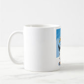 Funny Angry Pinguin Cartoon Cool Waving Kaffeetasse (Links)