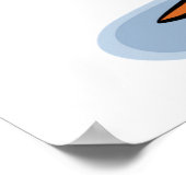 Funny Angry Pinguin Cartoon Cool Waving Poster (Ecke)