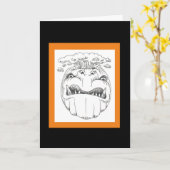 Funny ANGRY PUMPKIN Geburtstagkarte Karte (Gelbe Blume)
