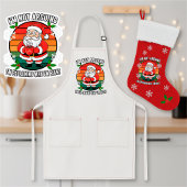 Funny Angry Santa Individuelle Name Holiday Décor Kleiner Weihnachtsstrumpf