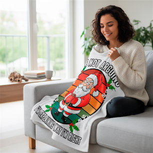 Funny Angry Santa Spaß Sarcastic Weihnachtsgeschen Fleecedecke