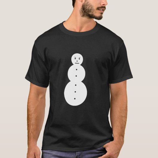Funny Angry Snowman The Jeezy Snowman T-Shirt (Vorderseite)