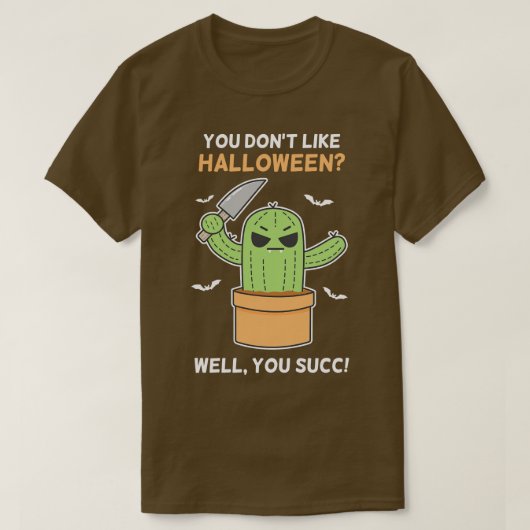 Funny Angry Succulent Cactus Pflanze Lovers Hallow T-Shirt (Design vorne)