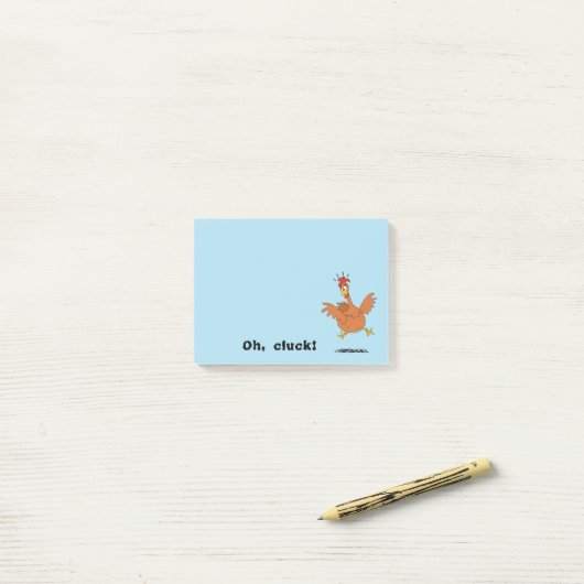 Funny angst Hühnerpuhn Lover Oh Cluck Post-it Klebezettel (Auf Schreibtisch)