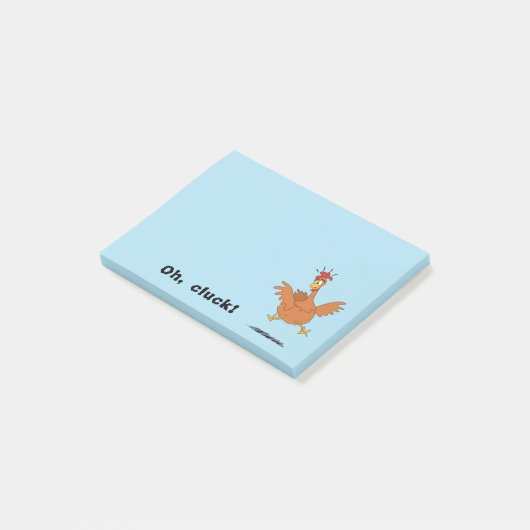 Funny angst Hühnerpuhn Lover Oh Cluck Post-it Klebezettel (angewinkelt)