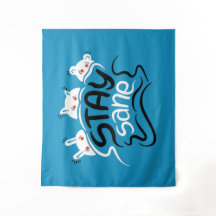 Funny Angst Motivierend Lettering Bleibe Sane