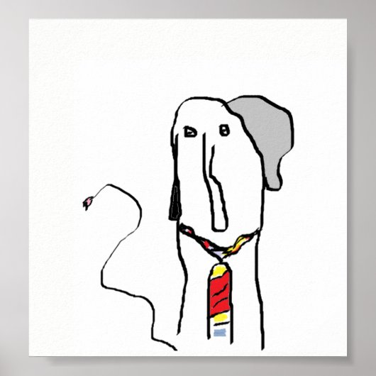 Funny Animal Art Elephant Poster (Vorne)