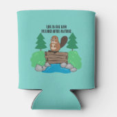 Funny Animal Besy Beaver Dam Project Dosenkühler (Rückseite)