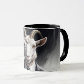Funny animal boss surreal suited goat character tasse (VorderseiteRechts)