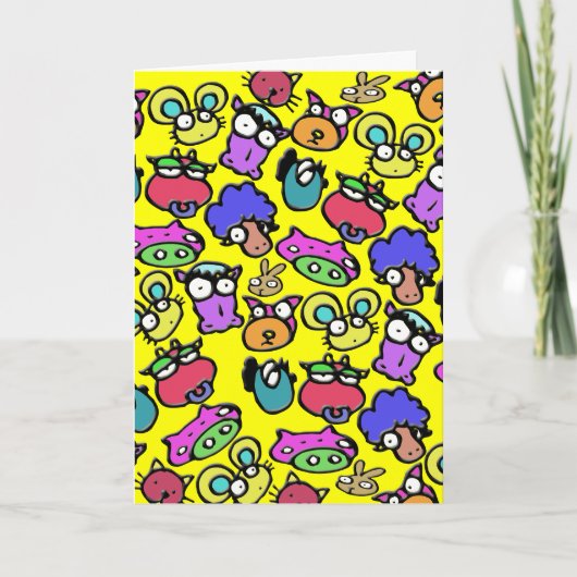 Funny animal Cartoon Ruhestand Karte (Vorderseite)