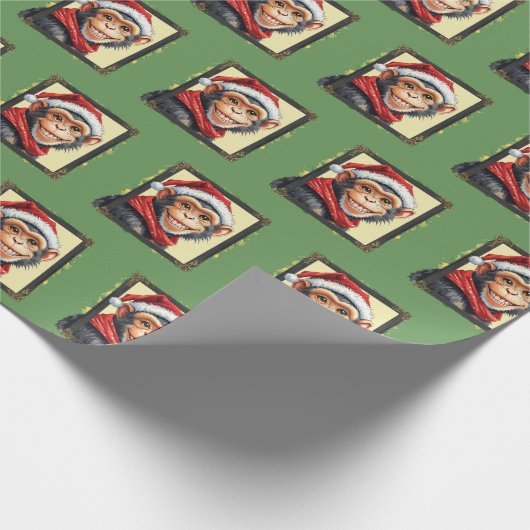 Funny Animal Christmas Favorites - Affe 2 Geschenkpapier (Ecke)