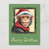 Funny Animal Christmas Favorites - Affe 2 Postkarte (Vorderseite)