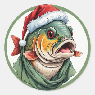 Funny Animal Christmas Favorites - Carl 1 Runder Aufkleber