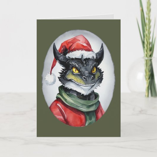 Funny Animal Christmas Favorites - Dragon 1 Karte (Vorderseite)