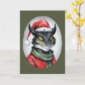 Funny Animal Christmas Favorites - Dragon 1 Karte (Gelbe Blume)