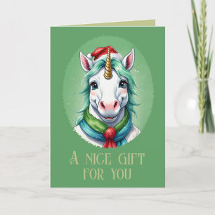 Funny Animal Christmas Favorites - Einhorn 1 Karte