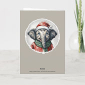 Funny Animal Christmas Favorites - Elephant 2 Karte (Rückseite)