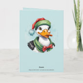 Funny Animal Christmas Favorites - Ente 2 Karte (Rückseite)
