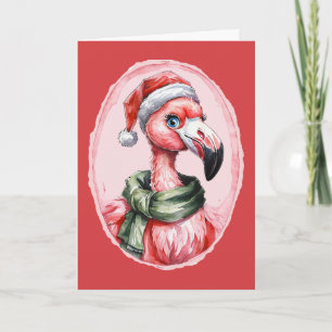 Funny Animal Christmas Favorites - Flamingo 1 Karte