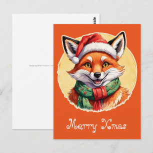 Funny Animal Christmas Favorites - Fox 1 Postkarte
