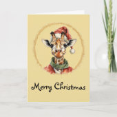 Funny Animal Christmas Favorites - Giraffe 1 Karte (Vorderseite)
