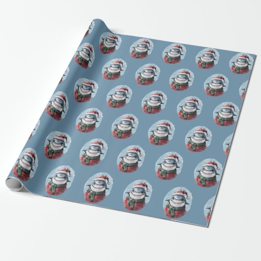 Funny Animal Christmas Favorites - Hai 1 Geschenkpapier (Ungerollt)