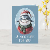 Funny Animal Christmas Favorites - Hai 1 Karte (Gelbe Blume)