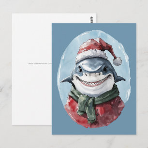 Funny Animal Christmas Favorites - Hai 1 Postkarte