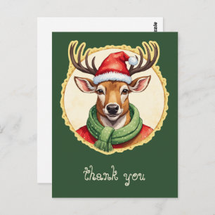 Funny Animal Christmas Favorites - Hirsch 2 Postkarte