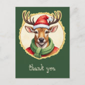 Funny Animal Christmas Favorites - Hirsch 2 Postkarte (Vorderseite)