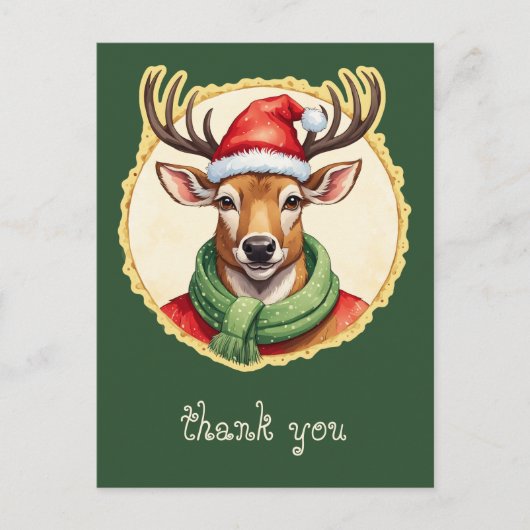 Funny Animal Christmas Favorites - Hirsch 2 Postkarte (Vorderseite)