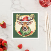 Funny Animal Christmas Favorites - Hirsch 2 Serviette (Beispiel)