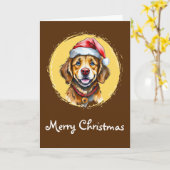 Funny Animal Christmas Favorites - Hund 1 Karte (Gelbe Blume)