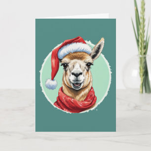 Funny Animal Christmas Favorites - Llama 1 Karte