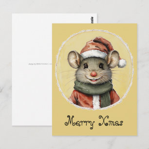 Funny Animal Christmas Favorites - Maus 1 Postkarte