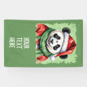 Funny Animal Christmas Favorites - Panda 1 Banner (Horizontal)