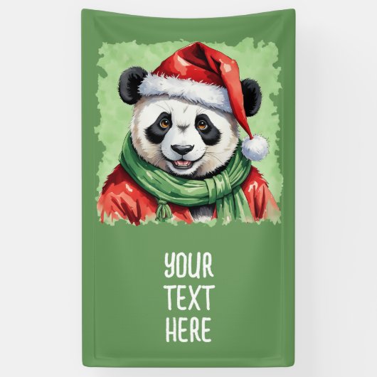 Funny Animal Christmas Favorites - Panda 1 Banner (Vertikal)