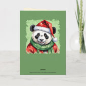 Funny Animal Christmas Favorites - Panda 1 Karte (Rückseite)
