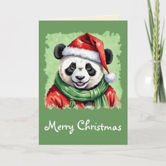 Funny Animal Christmas Favorites - Panda 1 Karte (Vorderseite)