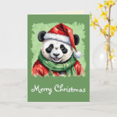 Funny Animal Christmas Favorites - Panda 1 Karte (Gelbe Blume)