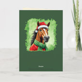 Funny Animal Christmas Favorites - Pferd 6 Karte (Rückseite)