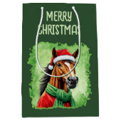 Funny Animal Christmas Favorites - Pferd 6 Mittlere Geschenktüte (Vorderseite)